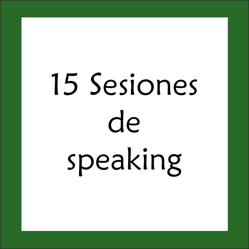 Bono de 15 sesiones de speaking